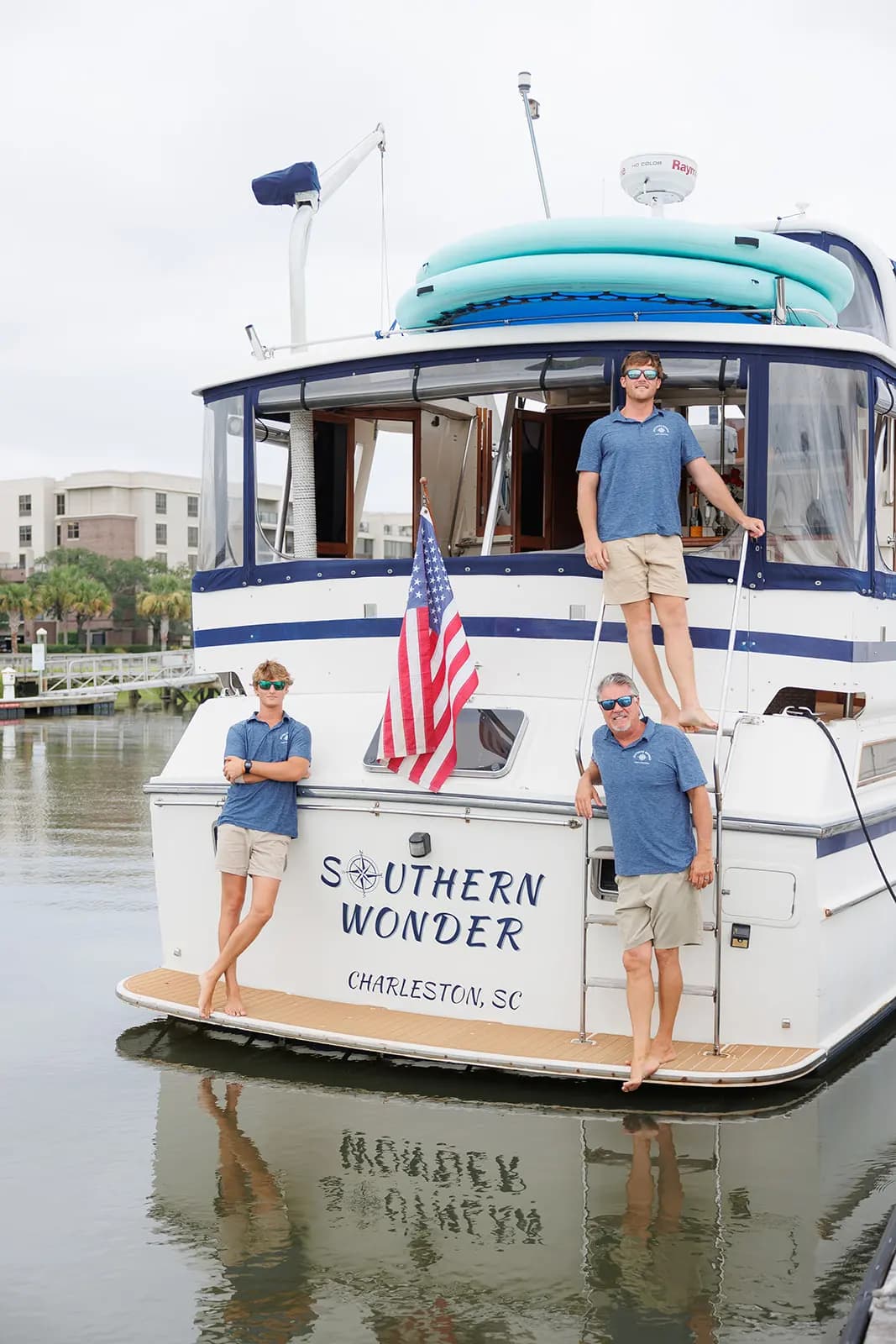 Southern Wonder Yacht Charters crew and yacht in Charleston