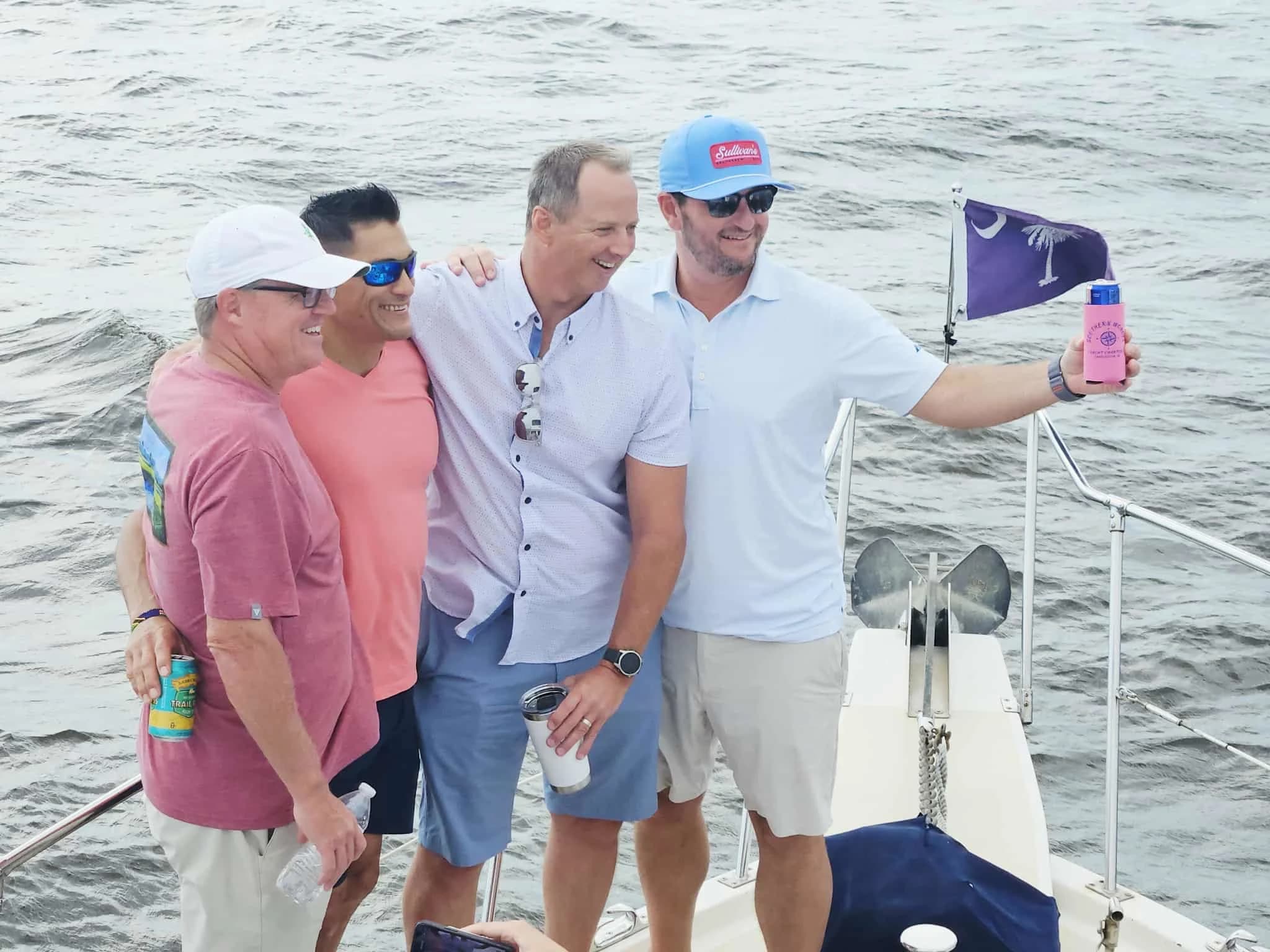 Private yacht cruise with friends on Charleston Harbor