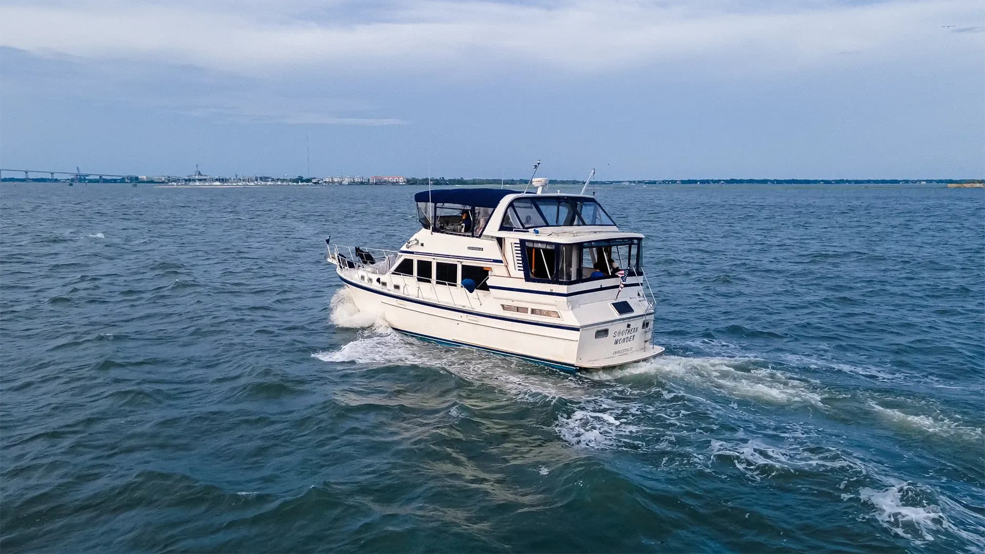 Charleston Harbor sunset viewed from a private yacht
