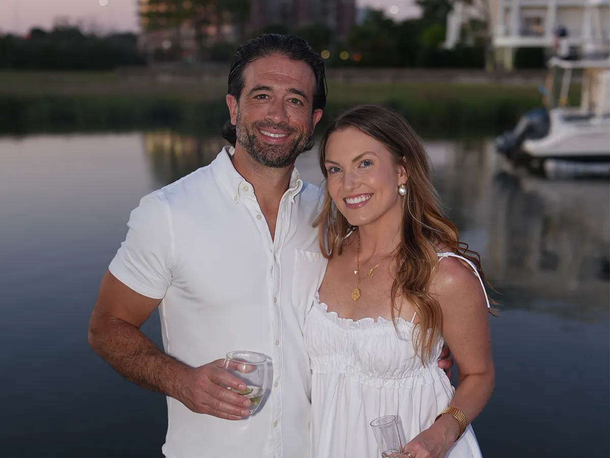 Couple enjoying an evening aboard Southern Wonder Yacht