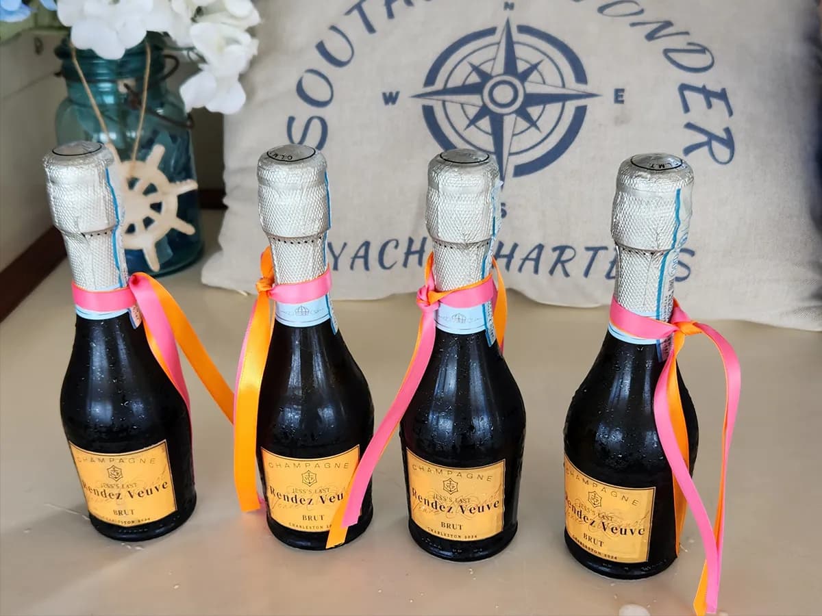 Selection of wine bottles aboard Southern Wonder Yacht