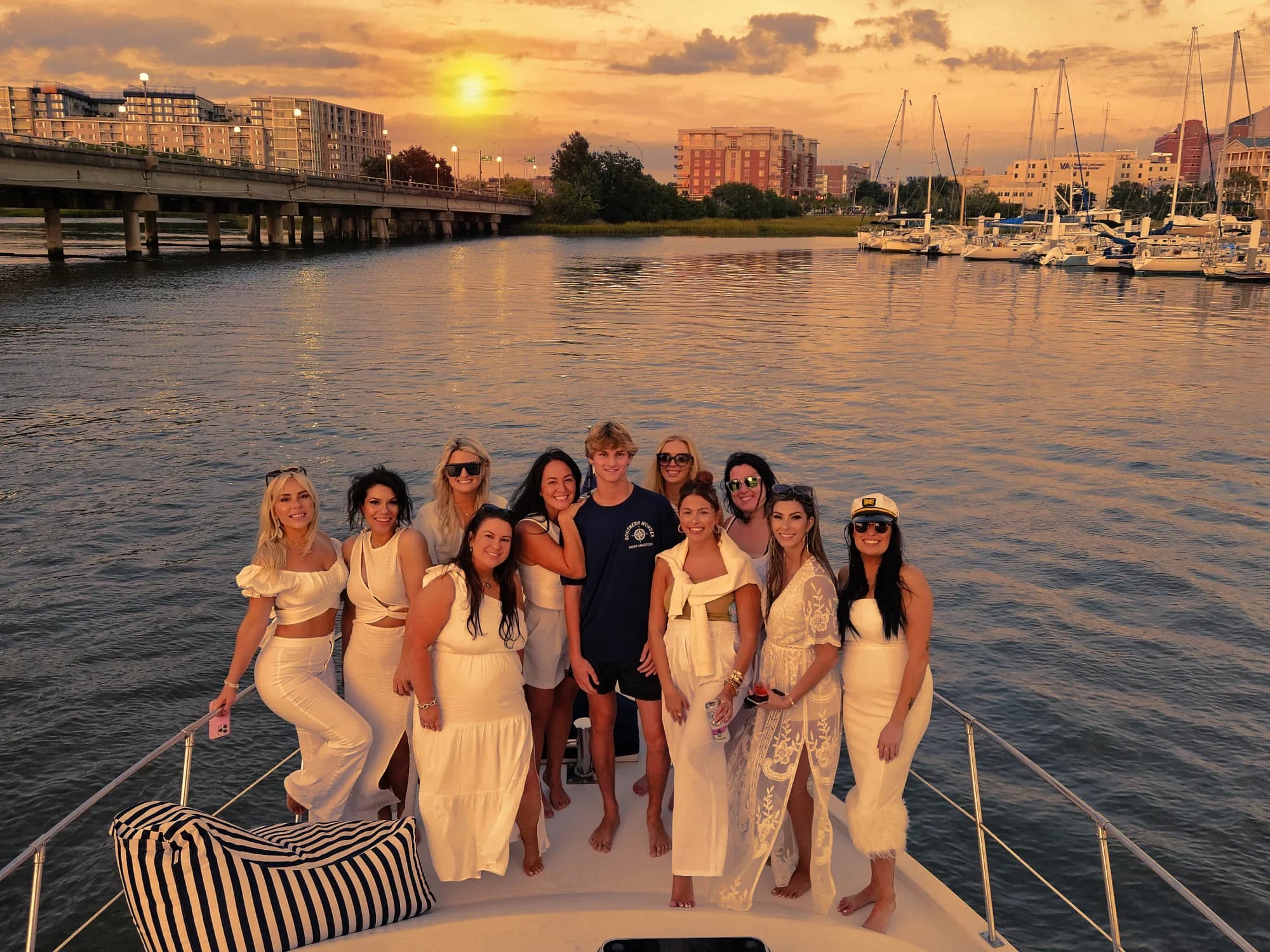 Charleston Harbor Sunset Cruise with Southern Wonder Yacht Charters in Charleston, South Carolina